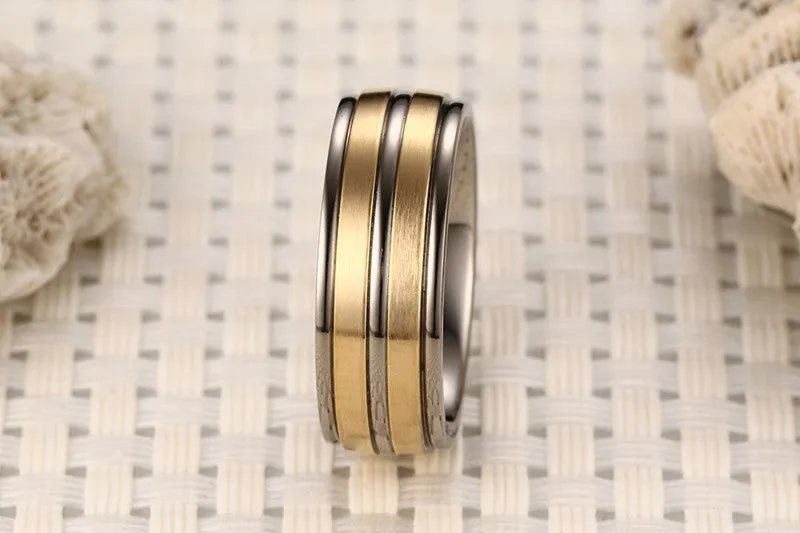 Gold Silver Plated Titanium Carbide Ring