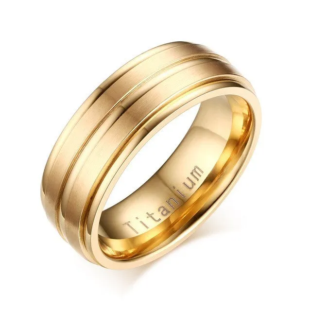 Gold Silver Plated Titanium Carbide Ring