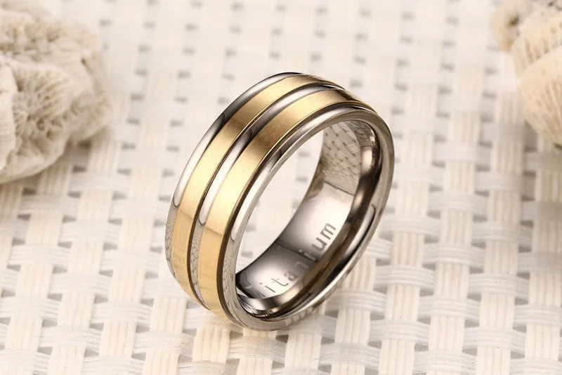 Gold Silver Plated Titanium Carbide Ring