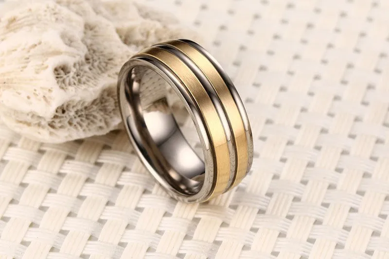 Gold Silver Plated Titanium Carbide Ring
