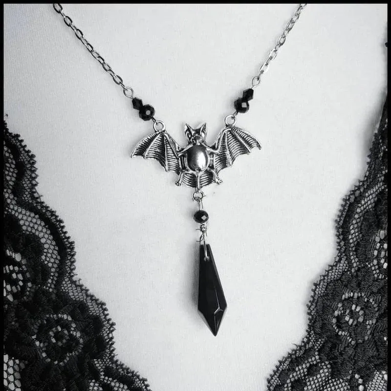 Goth Antique Silver Color Skeleton Key Necklace
