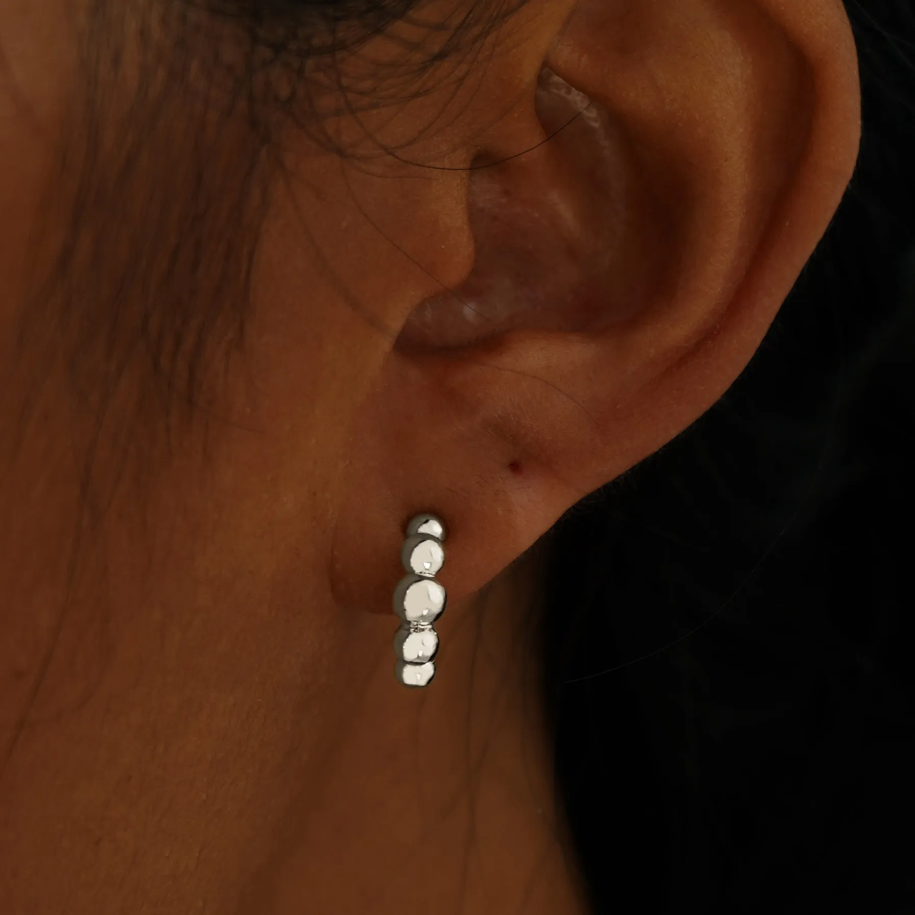 Graduated Puffy Beaded Hoop