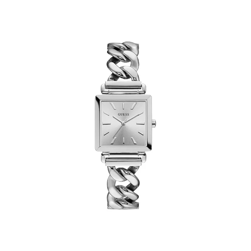 Guess Ladies Stainless Steel Watch Silver Color Dial With Metal Bracelet
