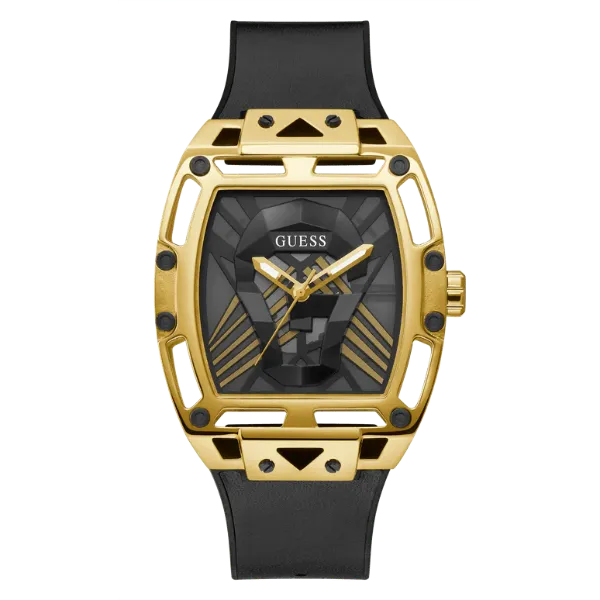 Guess Legend Black Silicone Strap Black Dial Quartz Watch for Gents - GW0500G1