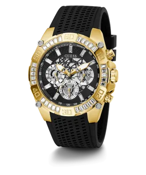 Guess Tachymeter Gold Tone Case Men's Watch GW0333G2
