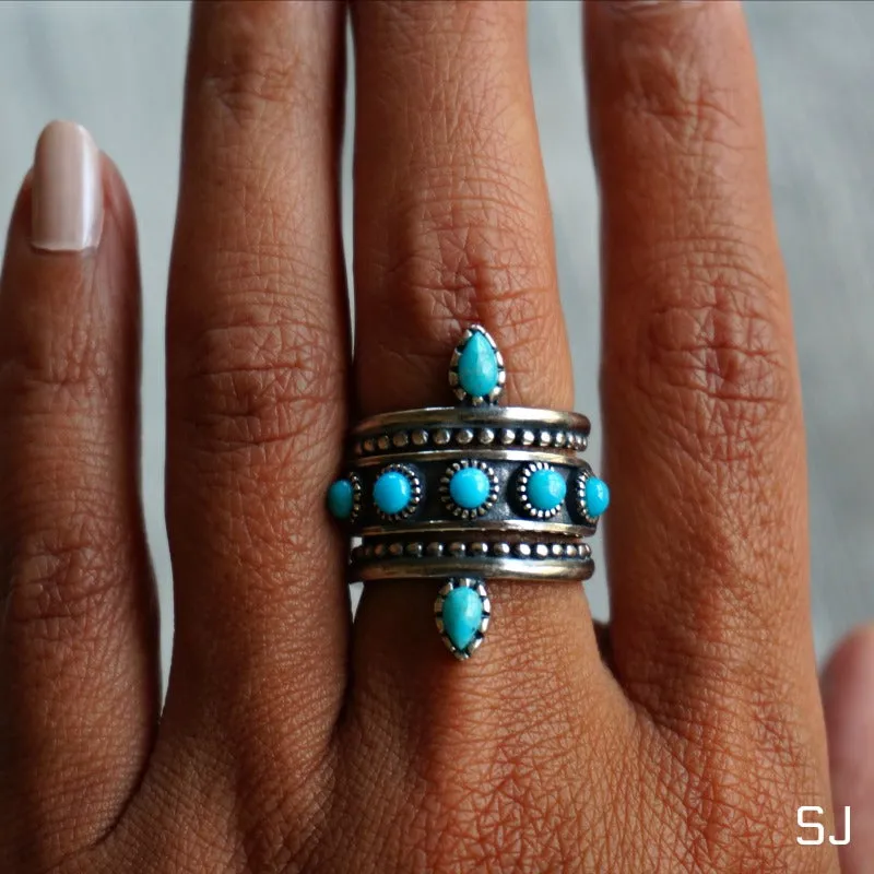 Hachi Turquoise Ring Band