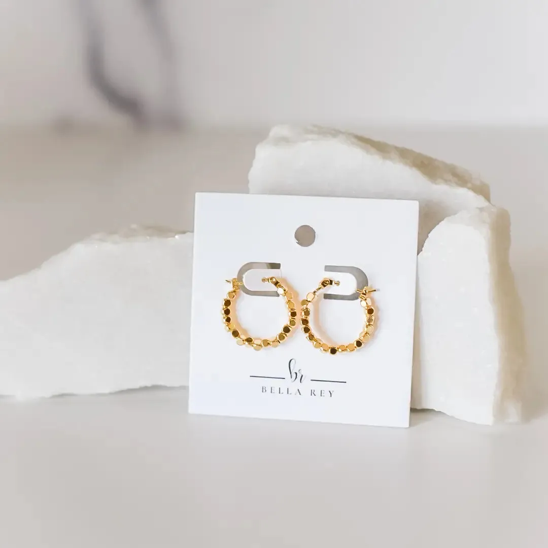 Hadley 18k Gold Plated Hoop Earrings - Non Tarnish