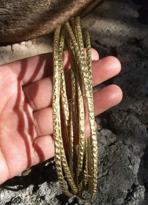 Hammered Brass Ring Stock Textured Metal Wire - Rings Bracelets Pendants Metalwork