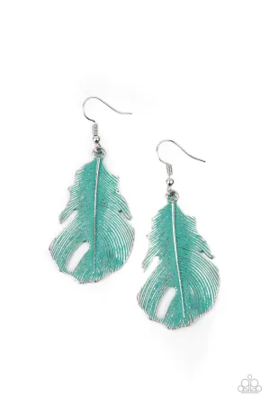 Heads Quill Roll - Blue Earring