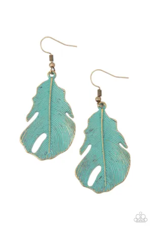 Heads QUILL Roll Brass Paparazzi Earrings