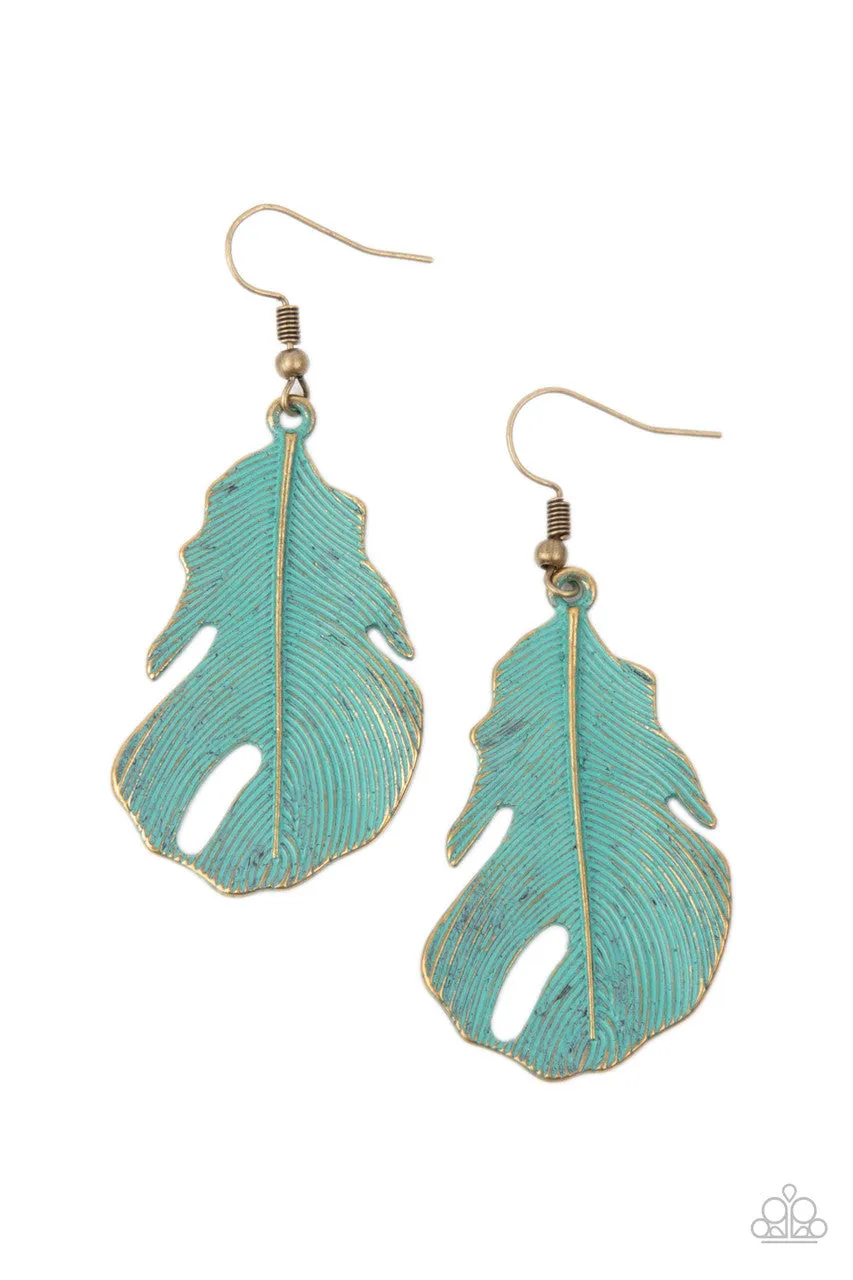 Heads QUILL Roll Brass Paparazzi Earrings