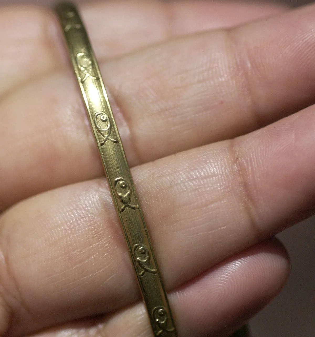 Heavy gauge blank bracelet wire Fish pattern 3.5mm Ocean design for making bracelets