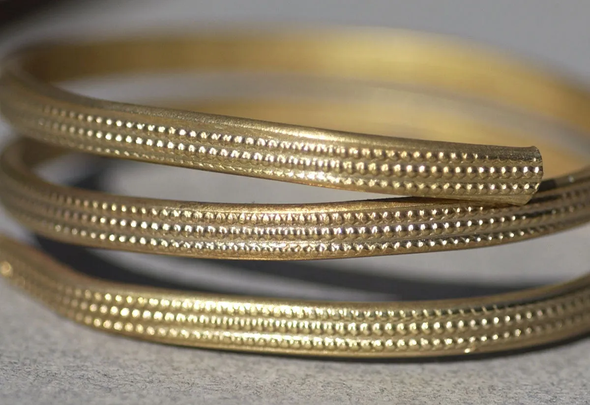 Heavy gauge gallery wire for making rings and bracelets 4.3mm dot patterned wire for jewelry making