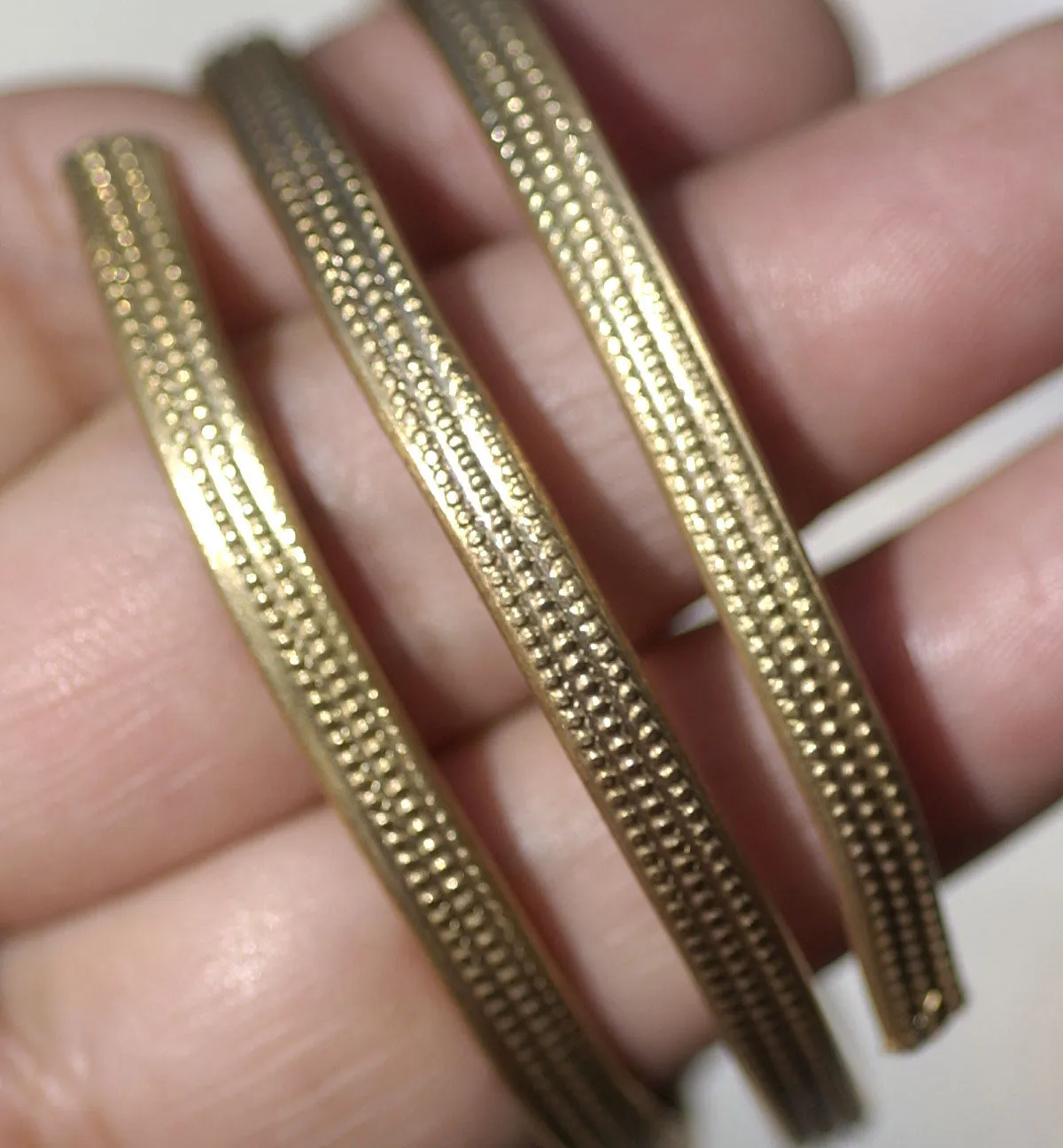Heavy gauge gallery wire for making rings and bracelets 4.3mm dot patterned wire for jewelry making