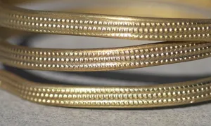 Heavy gauge gallery wire for making rings and bracelets 4.3mm dot patterned wire for jewelry making