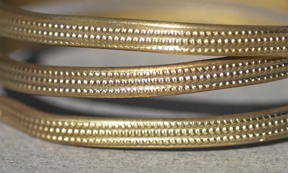 Heavy gauge gallery wire for making rings and bracelets 4.3mm dot patterned wire for jewelry making