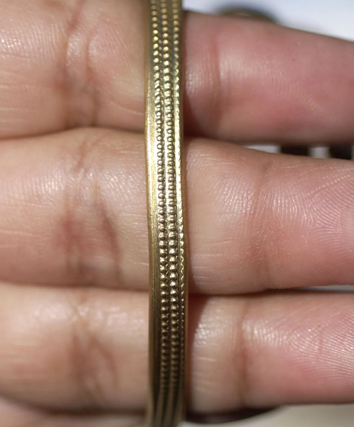 Heavy gauge gallery wire for making rings and bracelets 4.3mm dot patterned wire for jewelry making