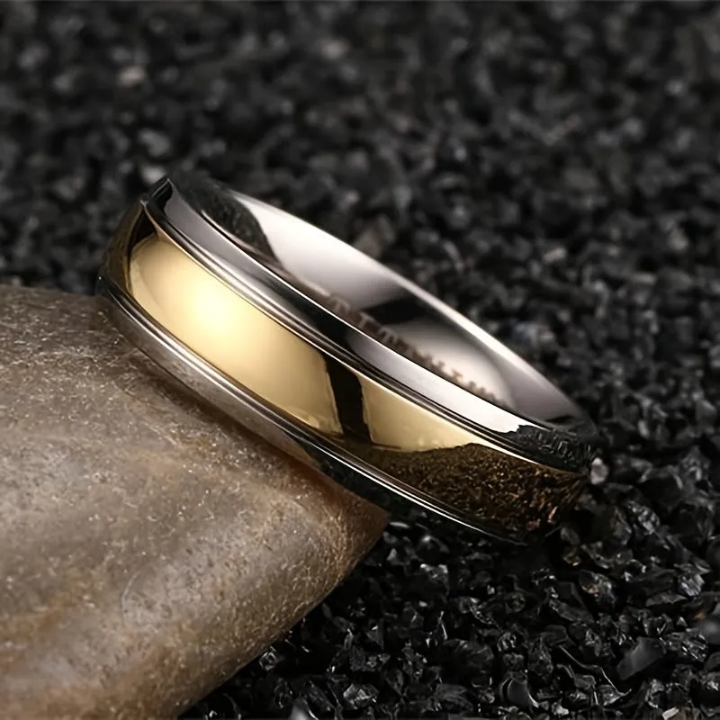His & Hers Couple Wedding Ring Set Titanium Steel Women's 2Pcs Set & Men's Rings