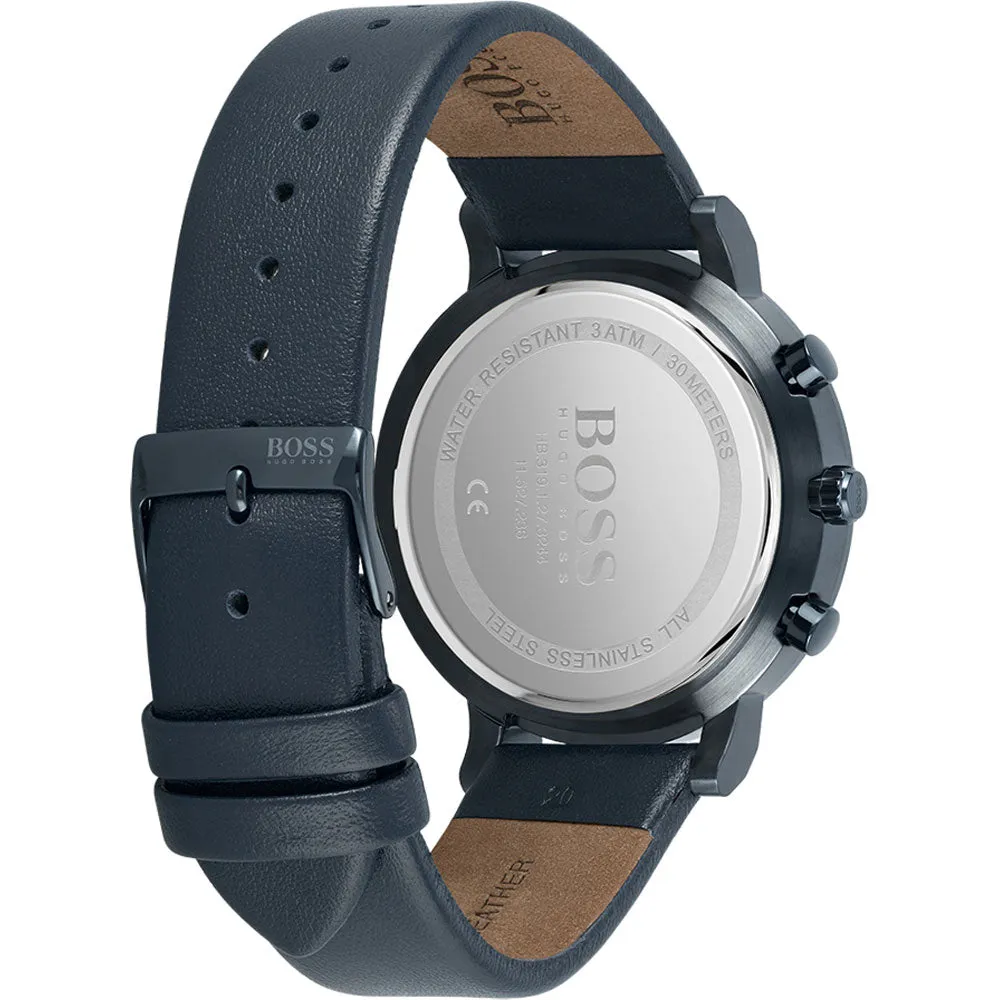 Hugo Boss Integrity Blue Leather Strap Women's Watch 1513778