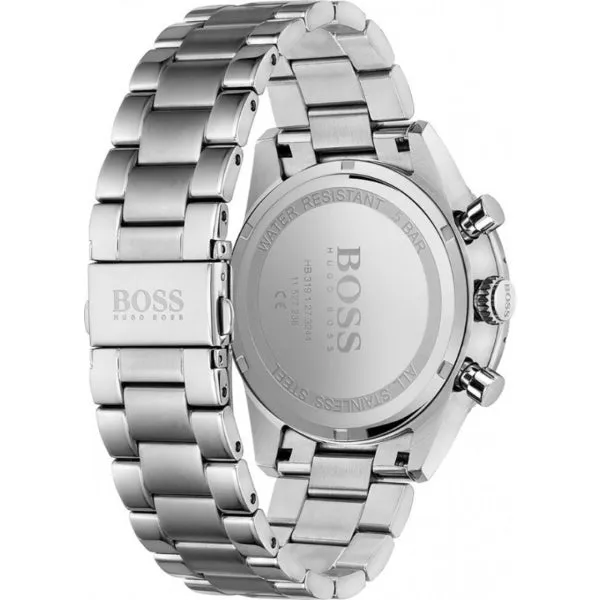 HUGO BOSS Pilot Edition Silver Stainless Steel Blue Dial Chronograph Quartz Watch for Gents - 1513850