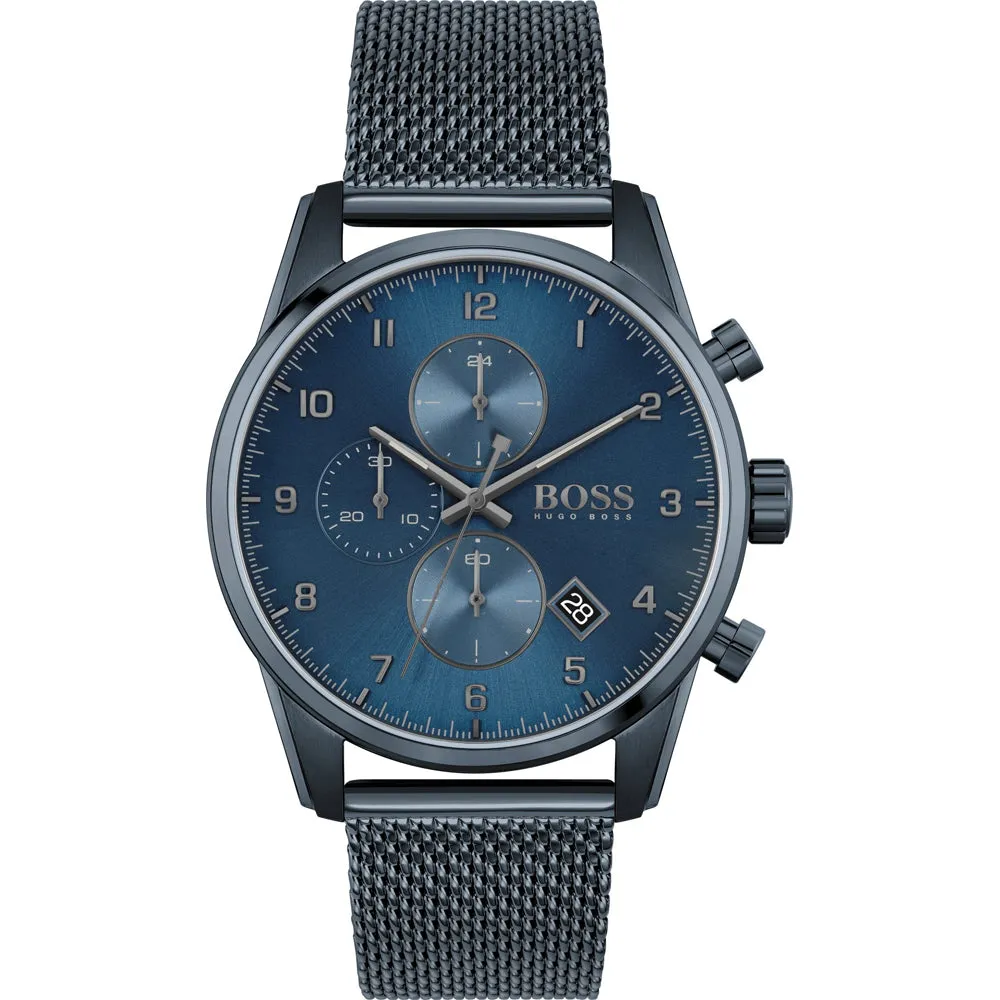 Hugo Boss Skymaster Blue Mesh Men's Watch 1513836