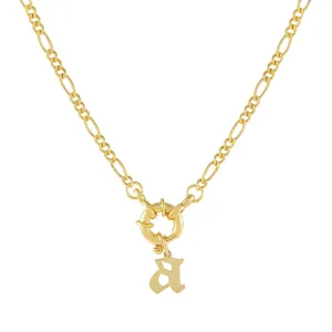 Initial Figaro Toggle Necklace