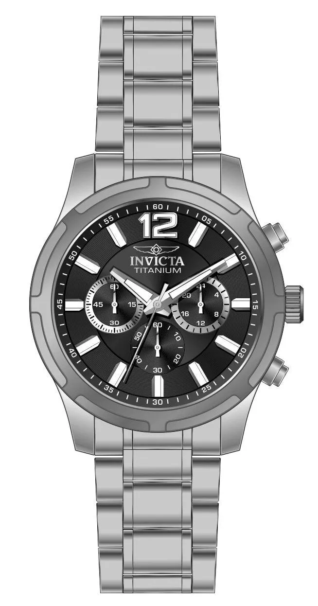 Invicta Stainless Steel Analogue Black Dial Band Color Silver Men's Watch-47511