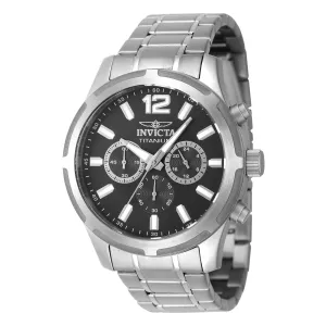 Invicta Stainless Steel Analogue Black Dial Band Color Silver Men's Watch-47511