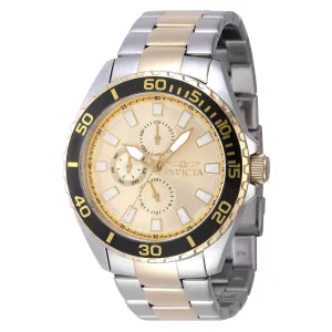 Invicta Stainless Steel Analogue Gold Dial, Band Color Multicolor Men's Watch-47579