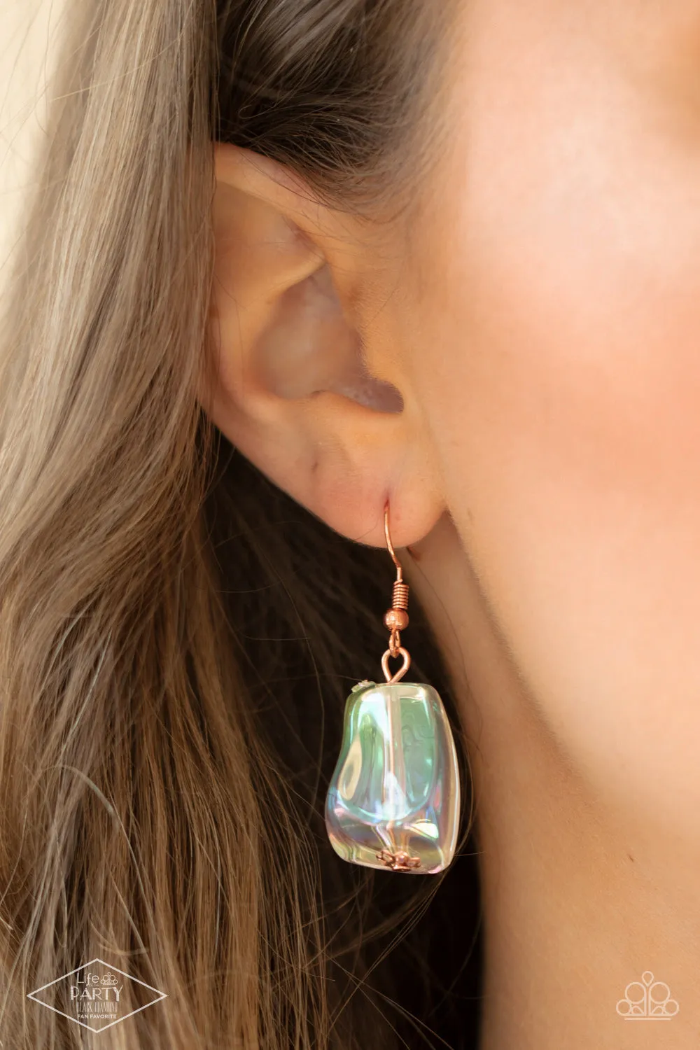 Iridescently Ice Queen - Copper Paparazzi Necklace