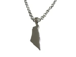 Israel Map Shape Pendant Necklace