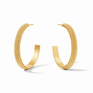 [Julie Vos] Beaded Eternity Hoop-Gold-Medium