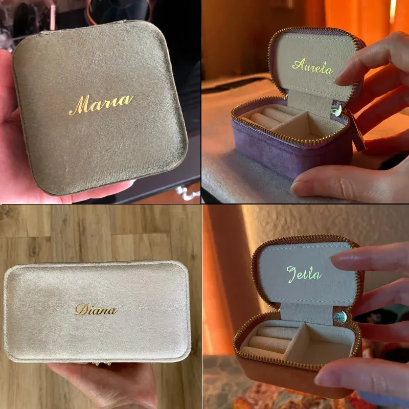 Kawaii Velvet Jewelry Box 💖 | Cute Mini Travel Organizer for Rings & Necklaces 🌈 | Personalized Gift Idea 🎁
