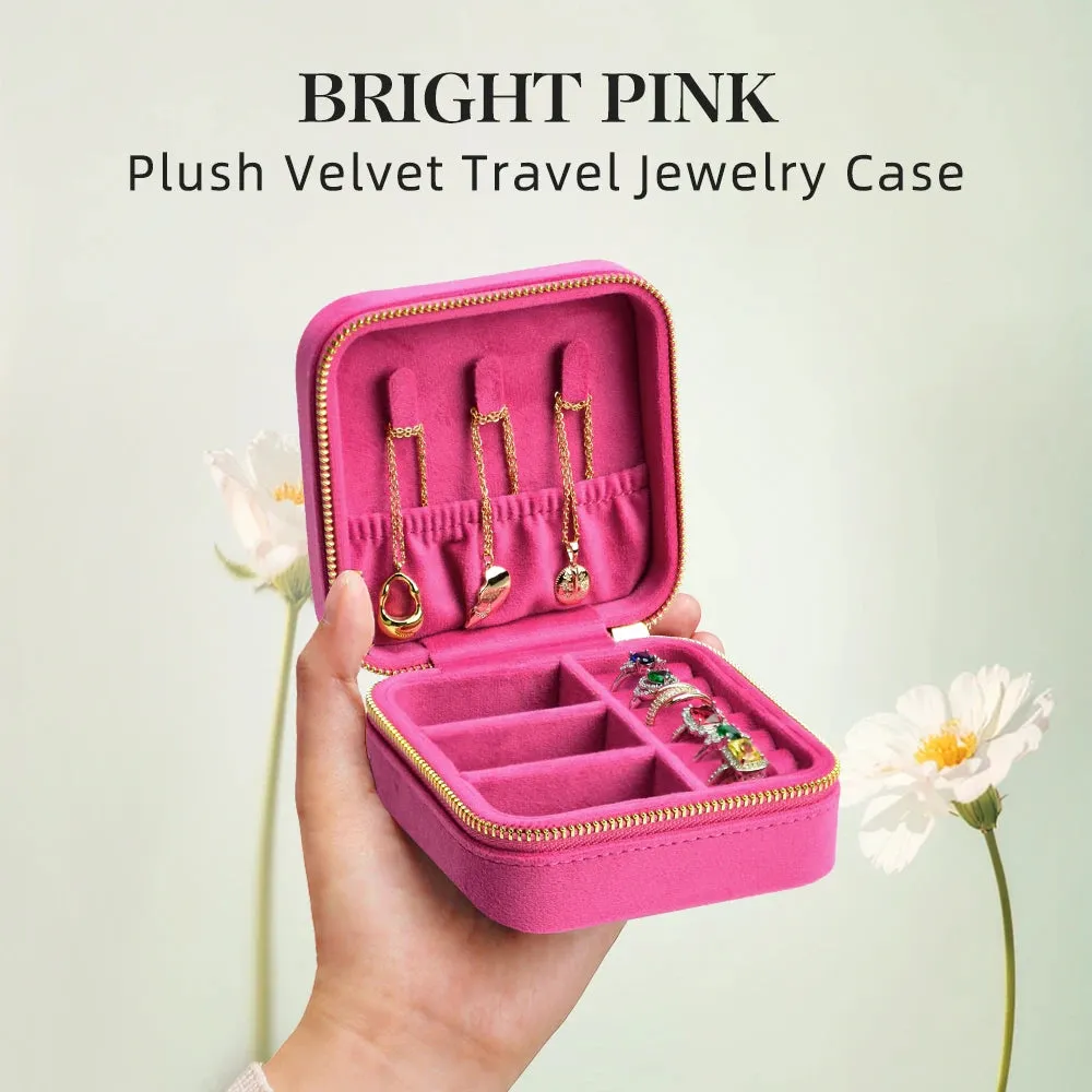 Kawaii Velvet Jewelry Box 💖 | Cute Mini Travel Organizer for Rings & Necklaces 🌈 | Personalized Gift Idea 🎁