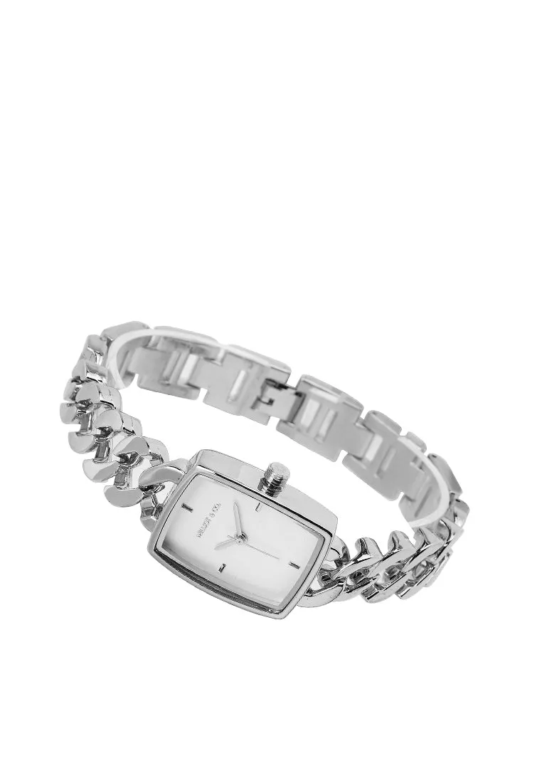 Kayla Silver Stainless Steel Analog Watch (Silver)
