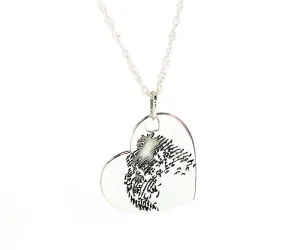Keepsake Fingerprint Heart Sterling Silver Necklace