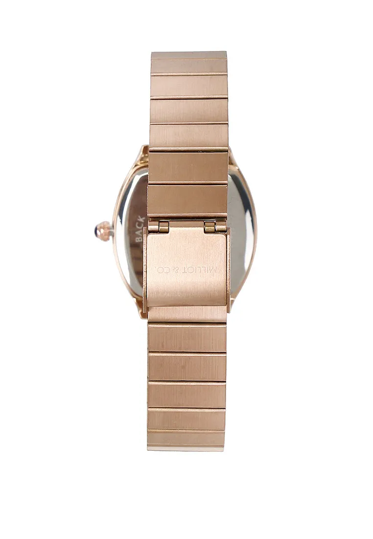 Kendall Rose Gold Stainless Steel Analogue Watch (Salmon)