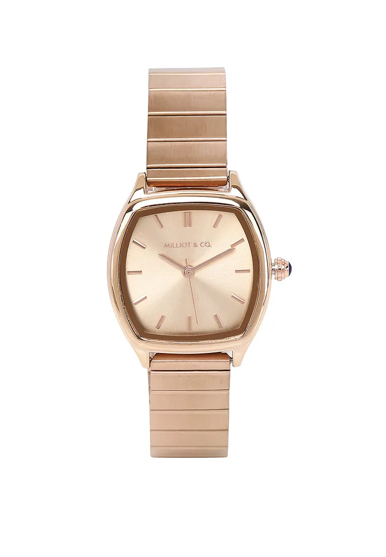 Kendall Rose Gold Stainless Steel Analogue Watch (Salmon)