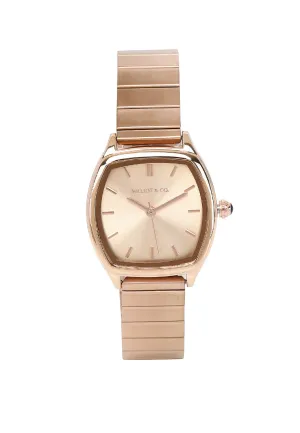 Kendall Rose Gold Stainless Steel Analogue Watch (Salmon)