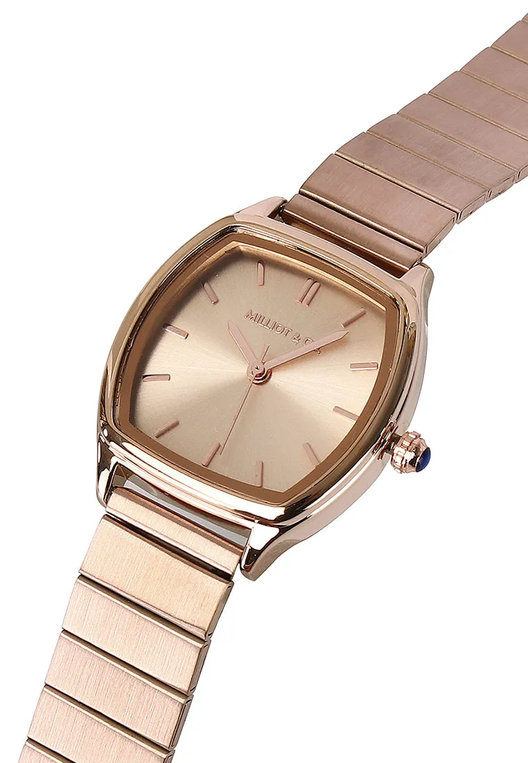 Kendall Rose Gold Stainless Steel Analogue Watch (Salmon)