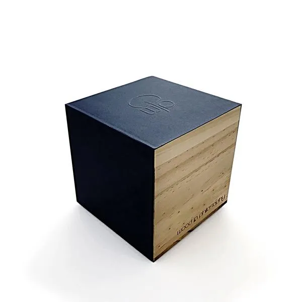 Khone Black Walnut Minimalist Wood Watch - White Dial, Sapphire Crystal, Swiss Quartz Movement | Cascade Series