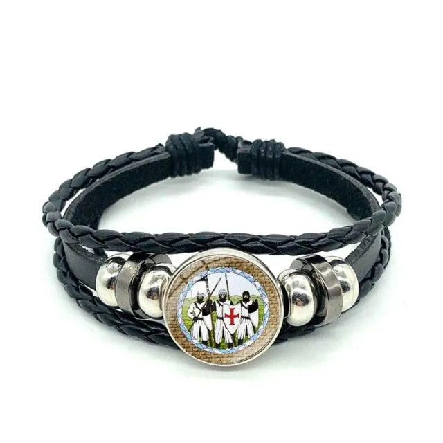 Knights Templar Bracelet - Red Cross & White