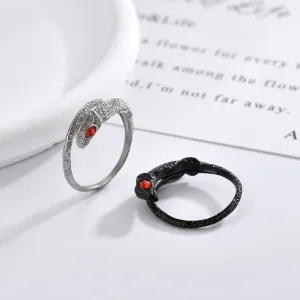 Korean Version Of Titanium Steel Casting Technology Ring Wholesale Opening Female Lizard Shape Cross-border Stainless Steel Jewelry