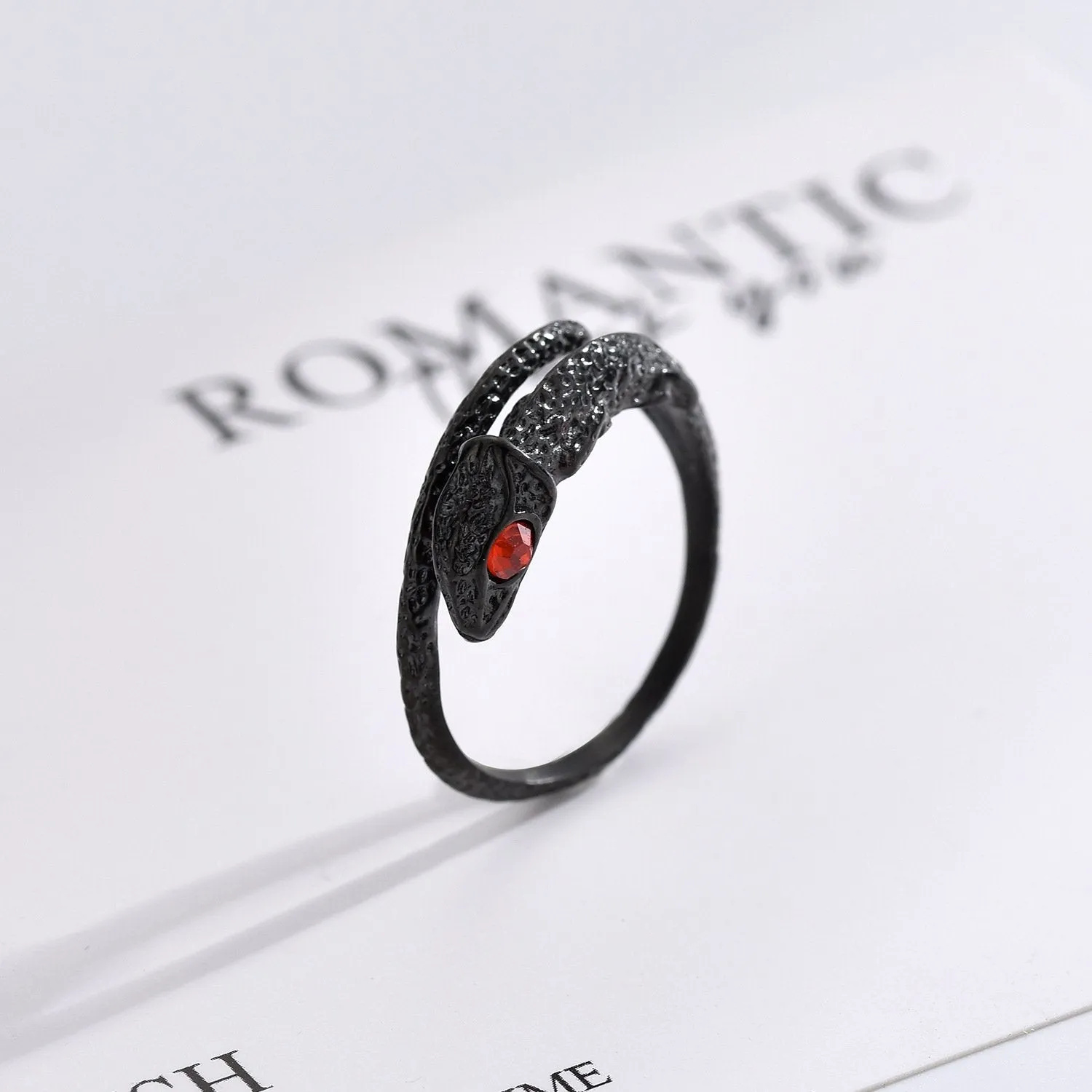 Korean Version Of Titanium Steel Casting Technology Ring Wholesale Opening Female Lizard Shape Cross-border Stainless Steel Jewelry