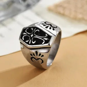 Kropa Ring For Men And Women Retro European And American Hip Hop Style Titanium Steel Couple's Ring Niche Design Sense Nail