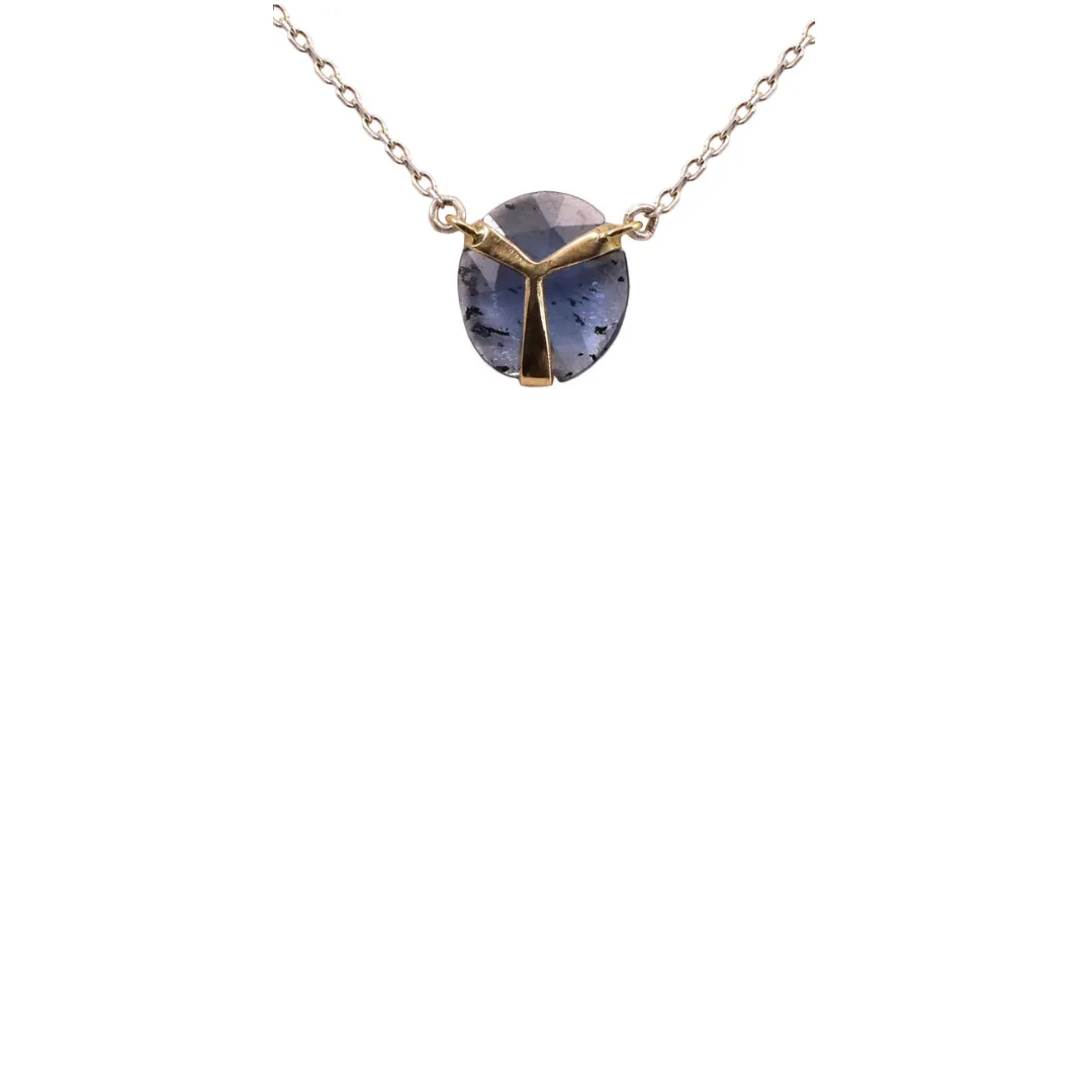 Kyanite Scarab Necklace