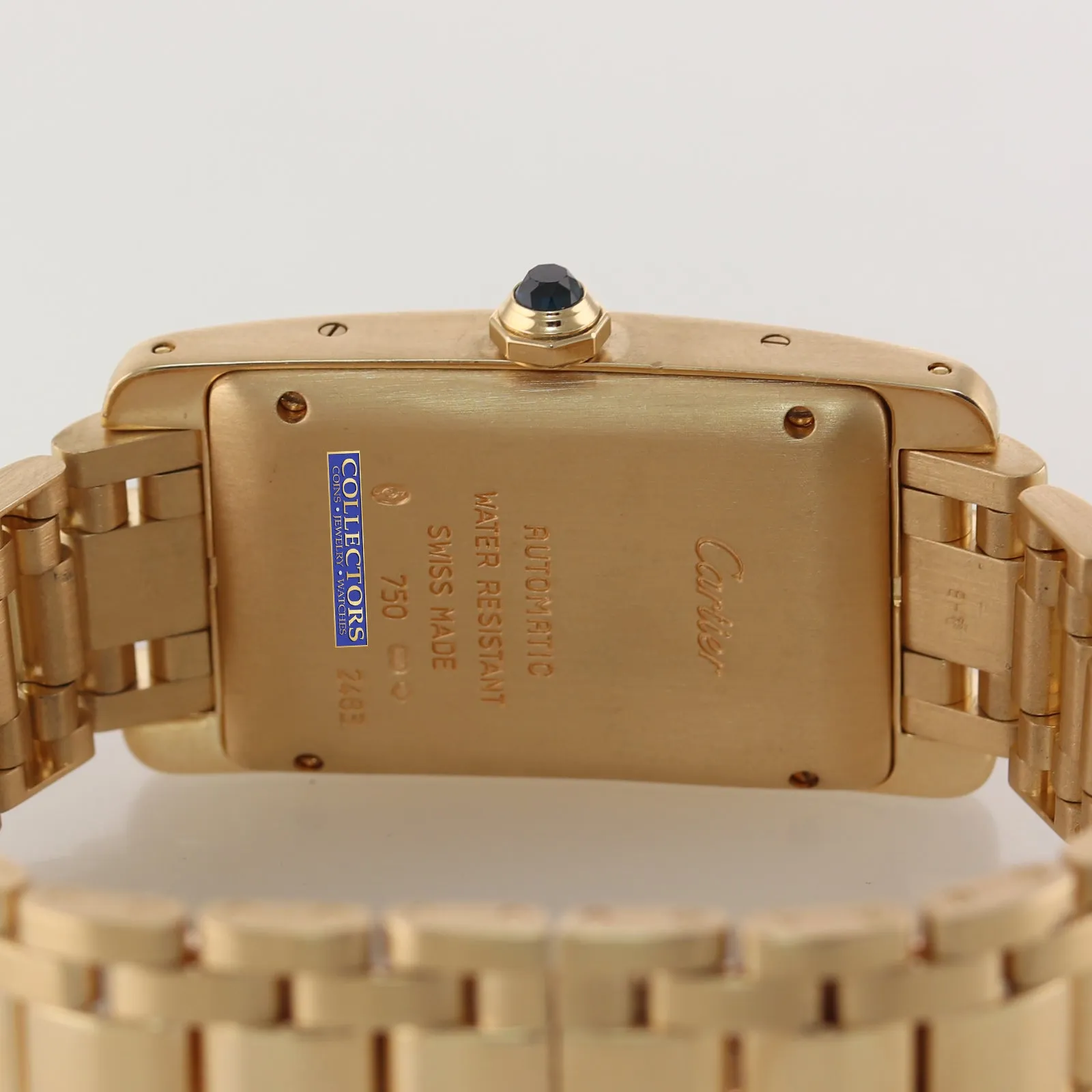 Ladies MINT Cartier Tank Americaine 18K Yellow Gold 23mm Automatic 2483 Watch