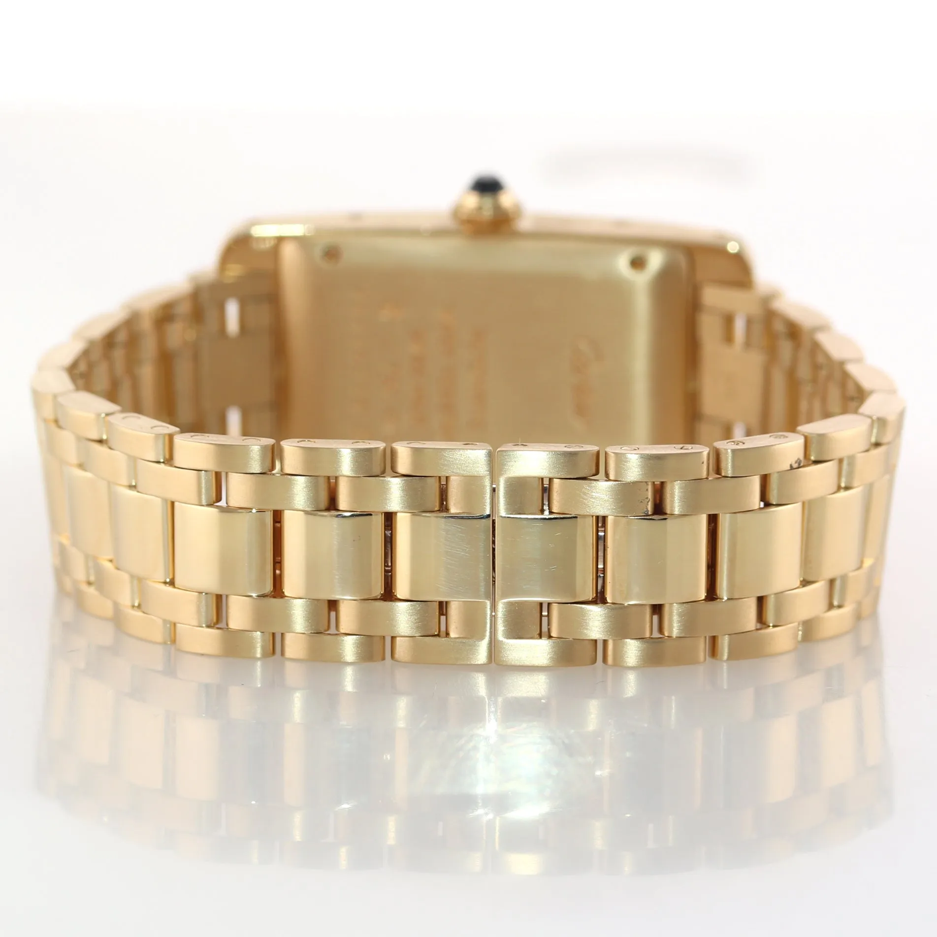 Ladies MINT Cartier Tank Americaine 18K Yellow Gold 23mm Automatic 2483 Watch
