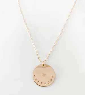 LARGE DISC NECKLACE