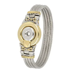 *Last Act* Ciclo D'Amor Collection - Two-Tone Large 4-Wire Magnetic Clasp Bracelet